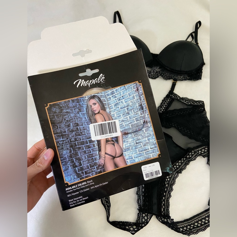 Fashion Nova Watch Me Leave Mesh 3 Piece Set - Black - Picture 8 of 8
